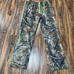 Under Armour Hunting Pants Mens M Loose Camo Realtree Scent Control Fleece Lined